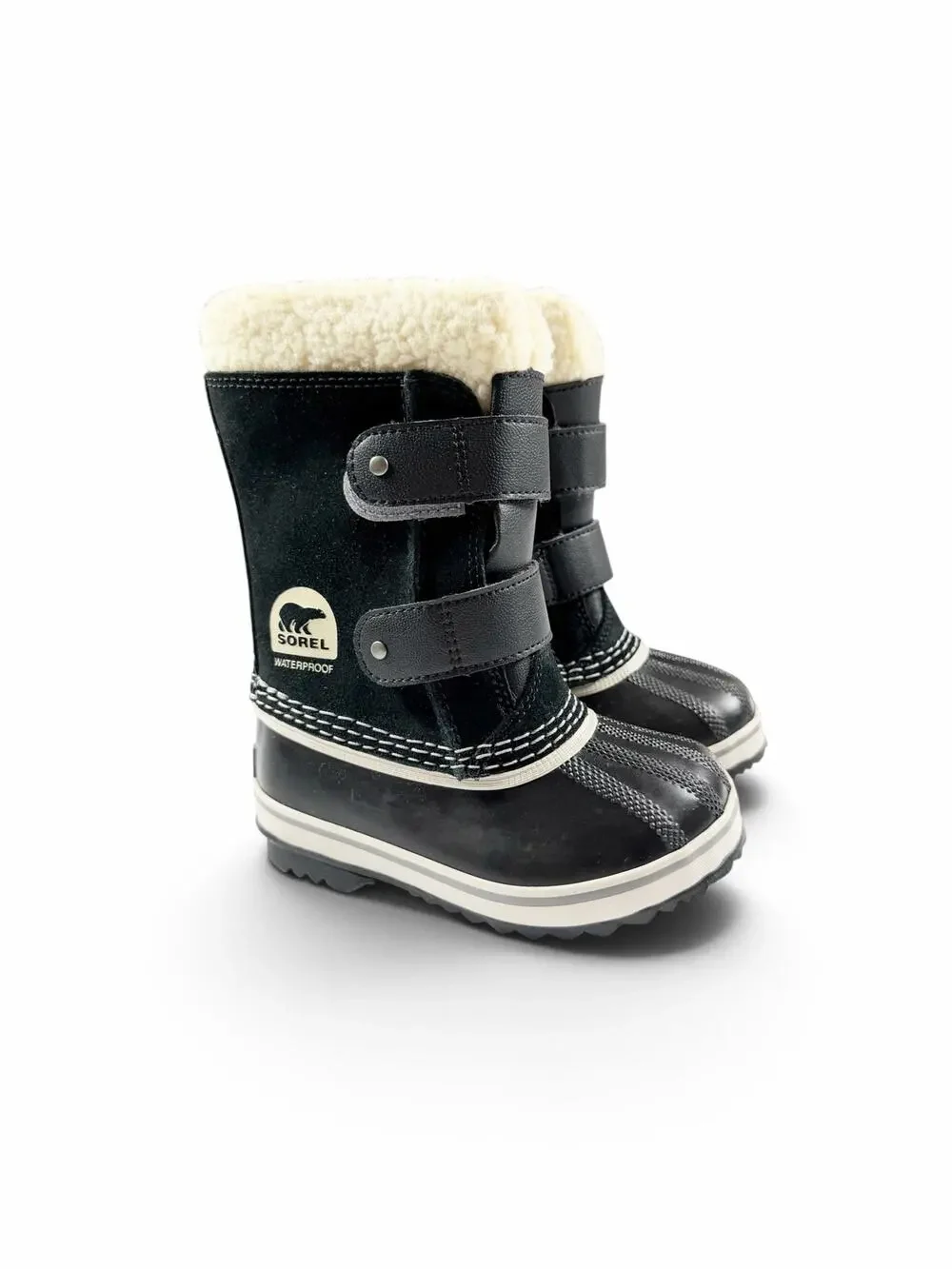 NEW Sorel 1964 Pac Strap Waterproof Snow Winter Boots Black Size 8 toddler kids